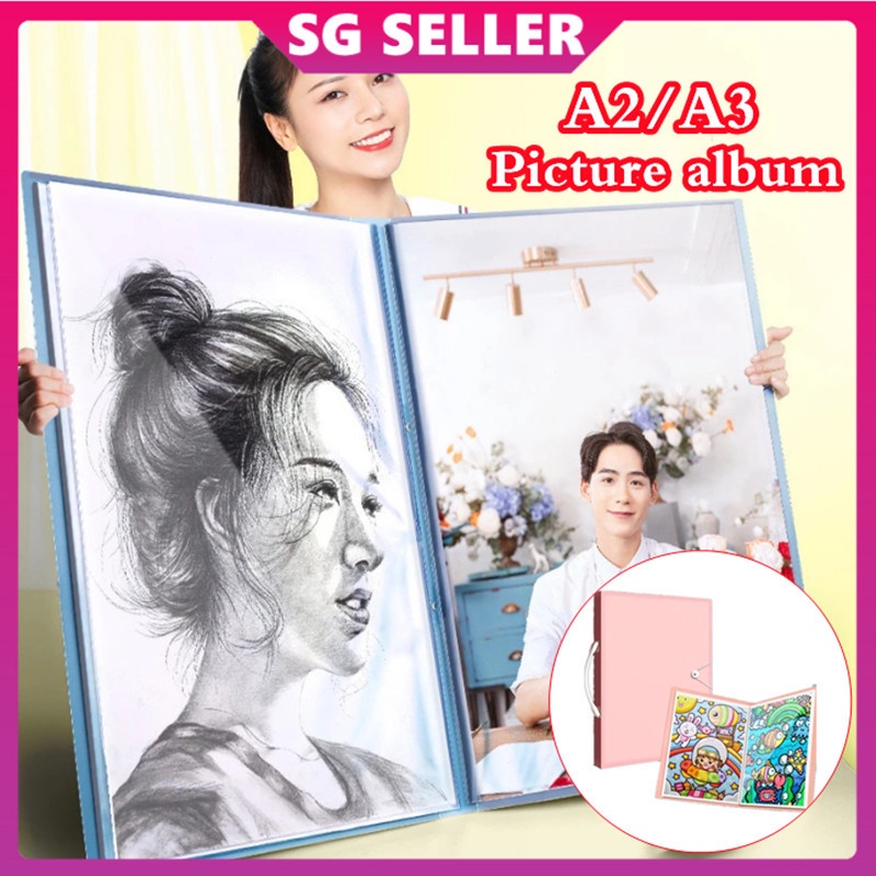 🔥Local Stock🔥A2/A3/A4 Picture Album Drawing Paper Organizer Diamond ...