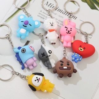 KPOP Keychains BTS Keyring Cute Cartoon Key Chain Keychain Bag Decoration  Accessories/ Random 4 pcs