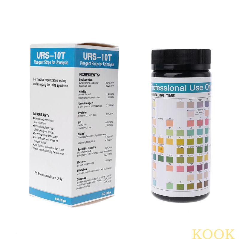 KOOK 100ct Urine Dipsticks 10 Parameter Test Strips Testing Ketone