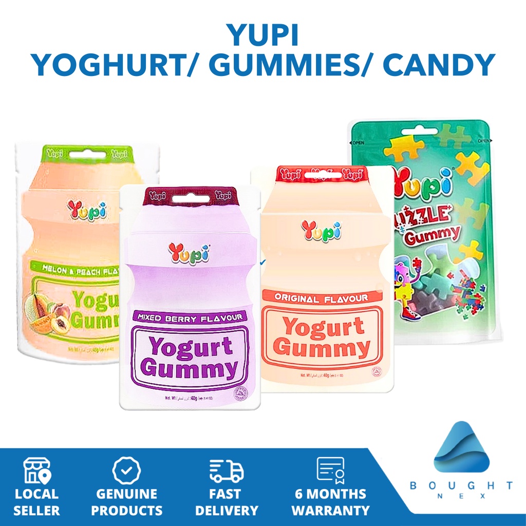 Yupi Yoghurt Gummies Creamy & Tangy, Halal, Delicious Fruit Flavors