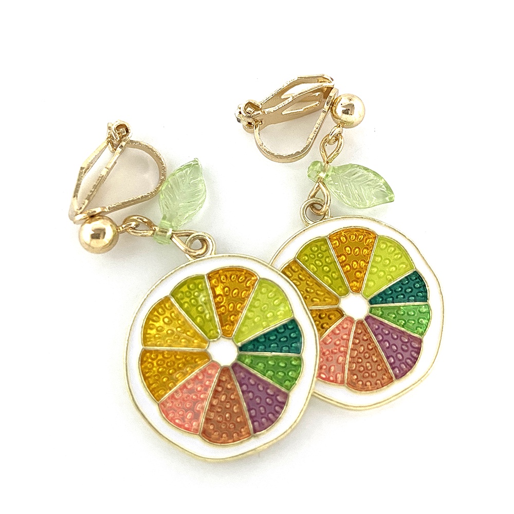 Fruit hot sale slice earrings