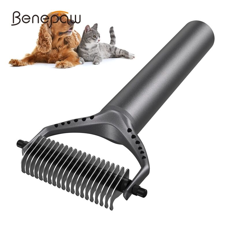 Benepaw Detachable Dematting Undercoat Rake Comb For Dogs Cats Metal Handle Pet Grooming Brush Removing Matted Hair Tangles Shopee Singapore