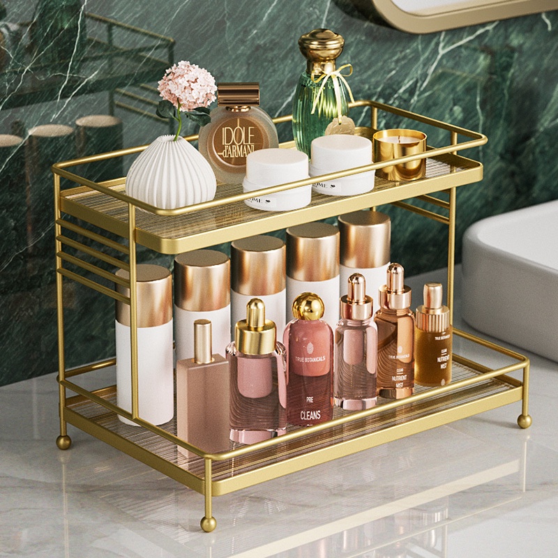 Bathroom shelving Light luxury Bathroom Bathroom toiletries Handstand ...