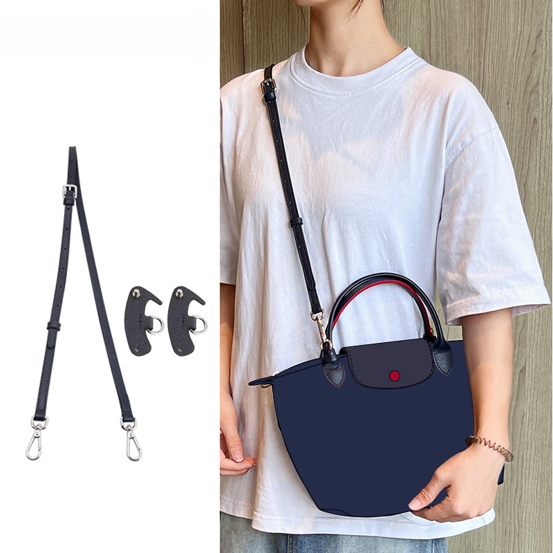 Bag Strap for Longchamp Bag Dark Blue Short Handle Small Bag Free of Punching Transformation Messenger Bag Belt Shopee Singapore