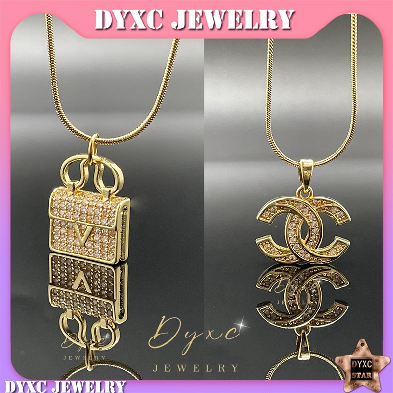 DYXC Jewelry Luxury Diamond Necklace Pendant 18k Gold Necklace Chain for Women Fashion Jewelry Accessories Best Gift