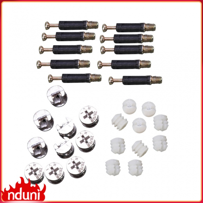 [READY STOCK] 10 Sets Cam Lock Nuts and Cam Screws Furniture Connecting