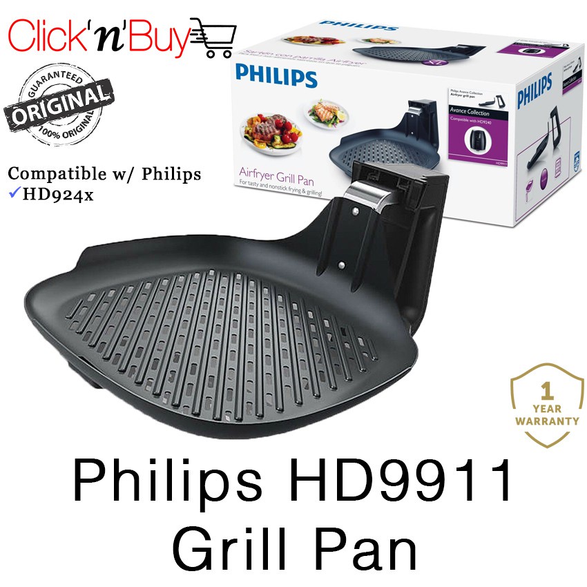 Airfryer Accessory Essential Compact Grill Pan HD9910/20