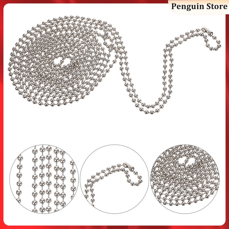 MECCANIXITY Ball Chain Cord, 4mmx9m Pull Roller Chains Extension With 10pcs Connector Clips, For Blind Ball Pearl Curtain Roller Shade Part 1set