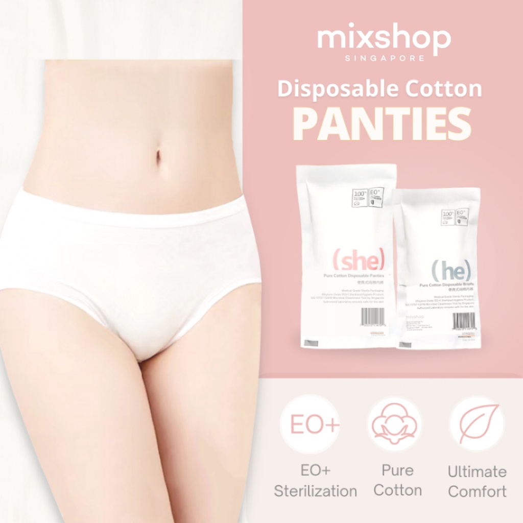 7PCS Women Disposable Underwear Cotton Travel Sterilized Panties