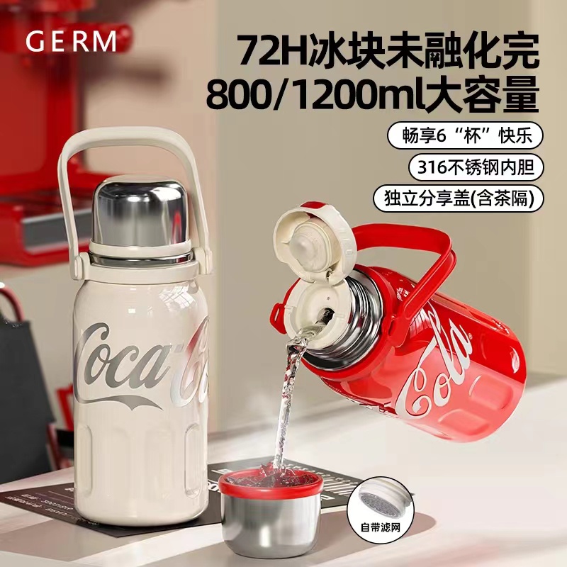 Ready Stock New Style GERM Coca Cola Genuine Co Branded Thermos