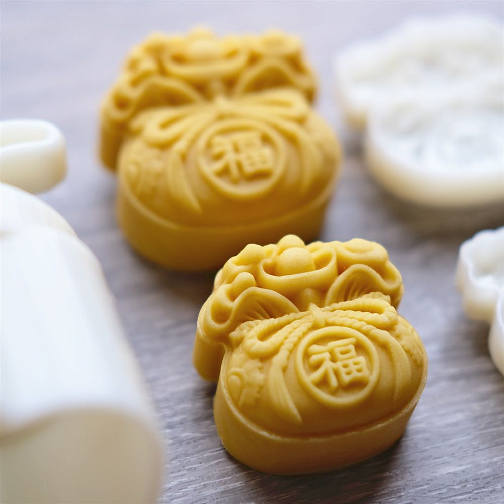 50g75g Ingot Lucky Bag Mooncake Mold Chinese Pastry Mold Steamed Bun