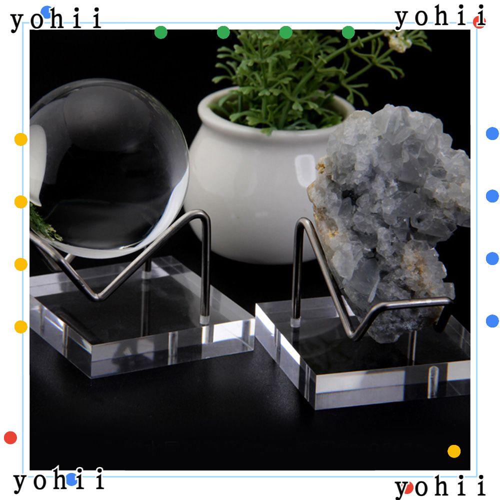 YOHII Crystal Ball Base Transparent Mineral Photography Props Acrylic ...