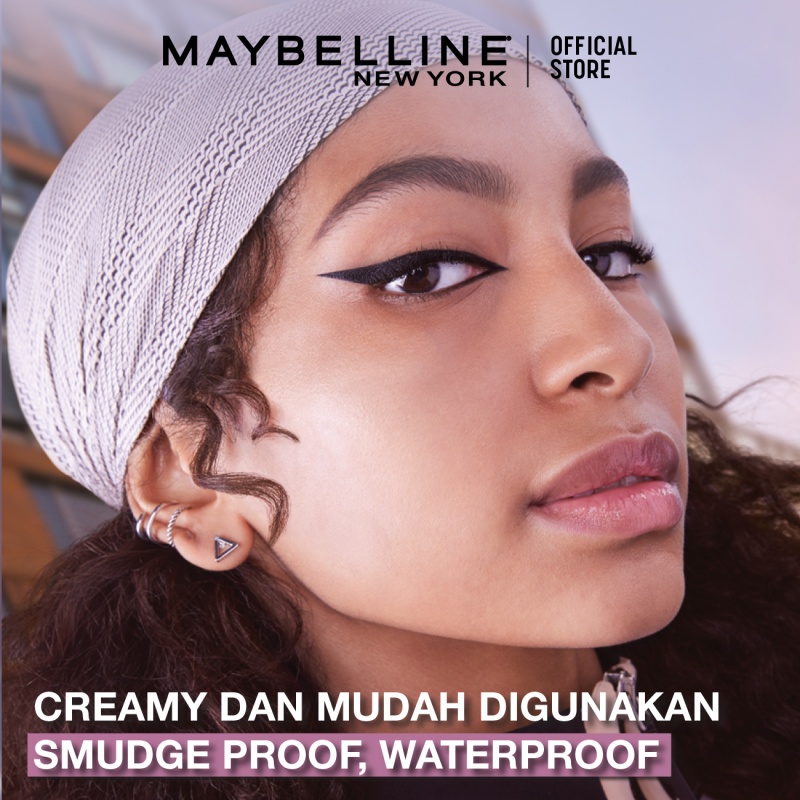 MAYBELLINE OFFICIAL Line Tattoo Crayon Pen Liner - Eyeliner Makeup Black Waterproof Tahan Air Long Lasting - Gambar 4