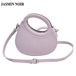 Jasmin Croc Half Moon Bag