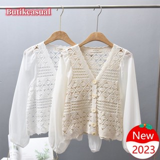 White lace cardigan on sale short