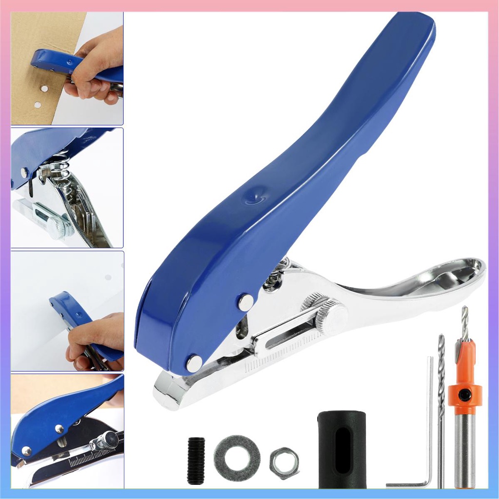 Single Hole Punch 5/16 inch-8mm Heavy Duty Hole Puncher Paper Punch  Portable Hand Held Long Hole Punch for Paper Cards Plastic Cardboard