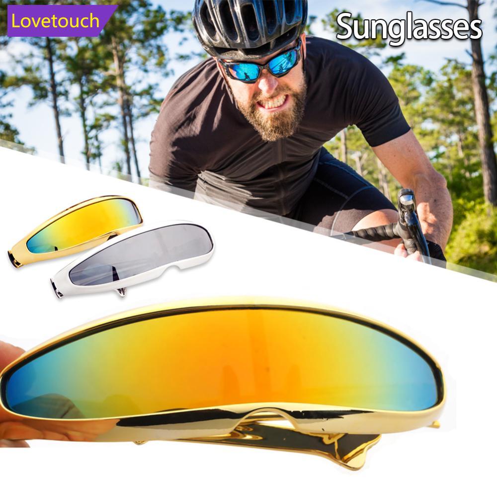 LOVETOUCH Upgraded Electroplate Futuristic Narrow Cyclops Visor