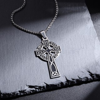 Celtic cross pendant stainless on sale steel