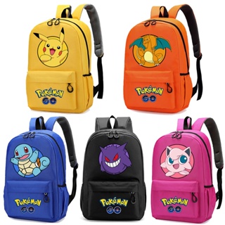 New Pokemon Backpack Plush Suffed Toy Kawaii Pikachu Mimikyu Eevee Mew  Gengar Snorlax Bag Soft Schoolbag For Children's Day Gift