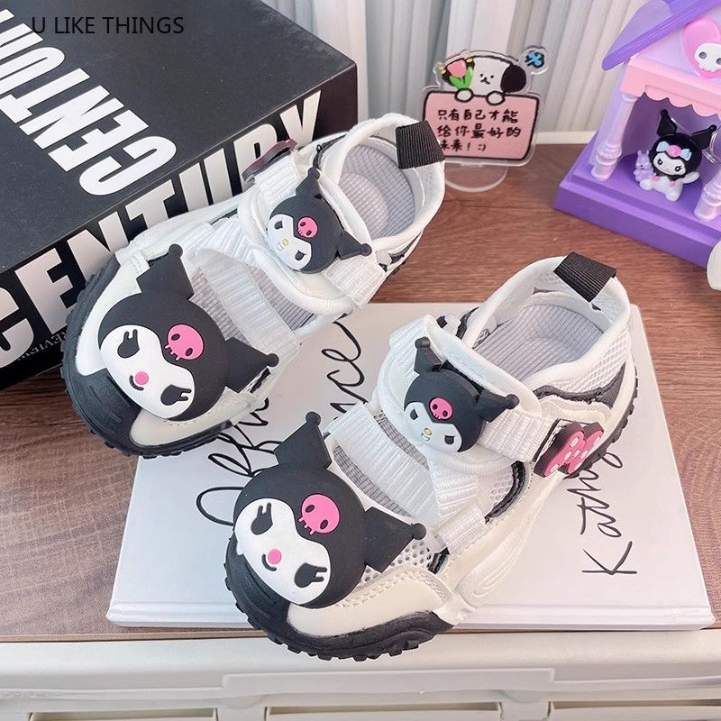 Kuromi Slippers Girls Little Princess Fashion Soft-Soled Toe-Covered ...