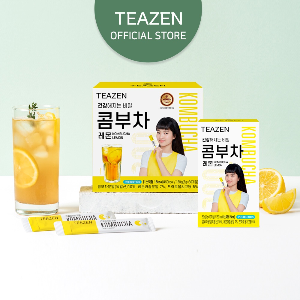 TEAZEN Kombucha Lemon Flavor 10, 30 Sticks | Shopee Singapore