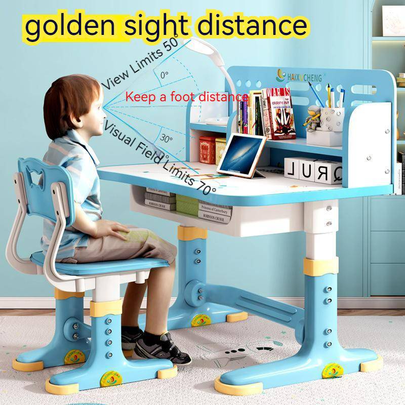 Kids study table and chair set writing tablet Children Study Table