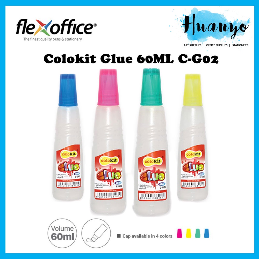 [HUANYO] FlexOffice Colokit Glue 60ML (Random Colour) C-G02 | Shopee ...