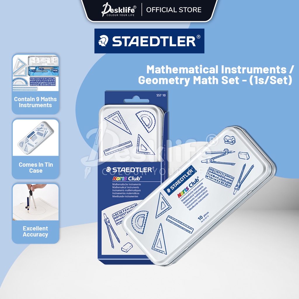 Desklife Staedtler Geometry Set Math Set 55710- (SET) Art Stationary ...