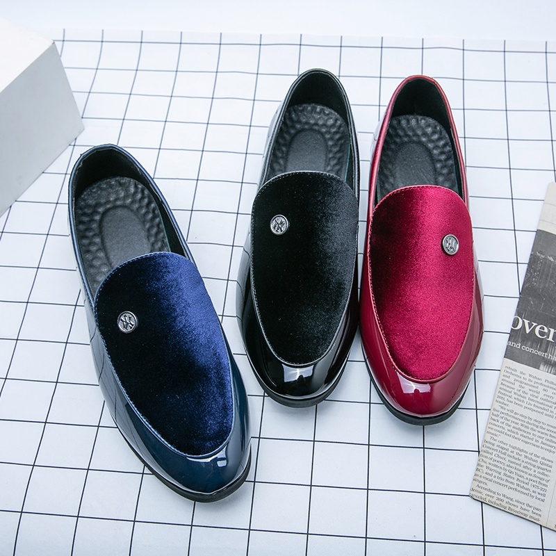 Men's Suede Black Loafers Men's Casual Business Formal Wear Men's Shoes