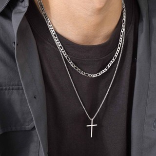 Gold chain men hot sale with cross