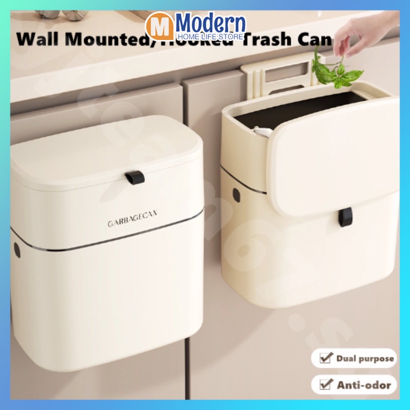【IN STOCK】9L Hanging Waste Bin Can Dustbin Rubbish Bin Door
