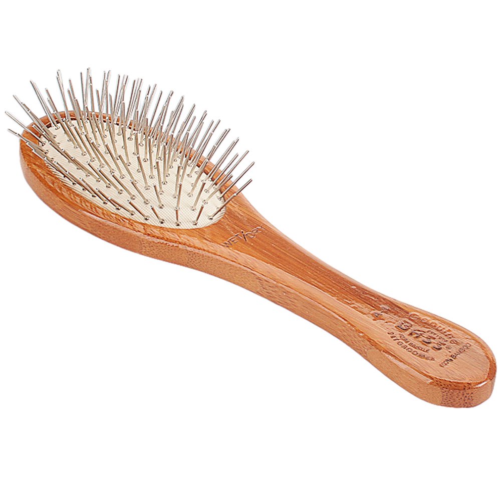 Bass Brushes Style & Detangle Dark Finish Brush For Cats & Dogs (Small