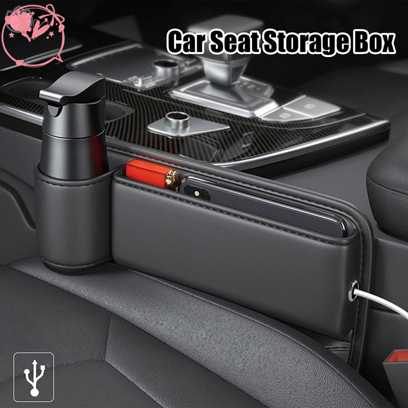 Car Seat Gap Filler Organiser with Cup Holder Front Seat Gap Filler Car Seat Side Pockets Organiser for Mobile Phones Walle YK