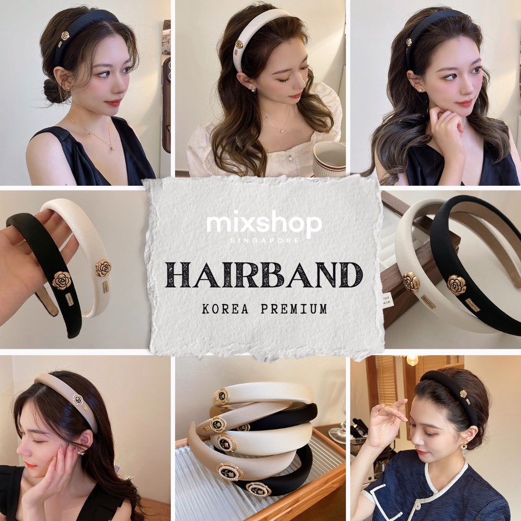 mixshop Korea Premium Flower Sponge Hairband Headband for Fashion Girls Women SG READY STOCK Shopee Singapore