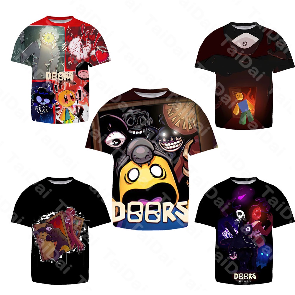 Kids Boy T-shirt Summer Fashion Doors Robloxs Game 3d Print T-Shirt ...