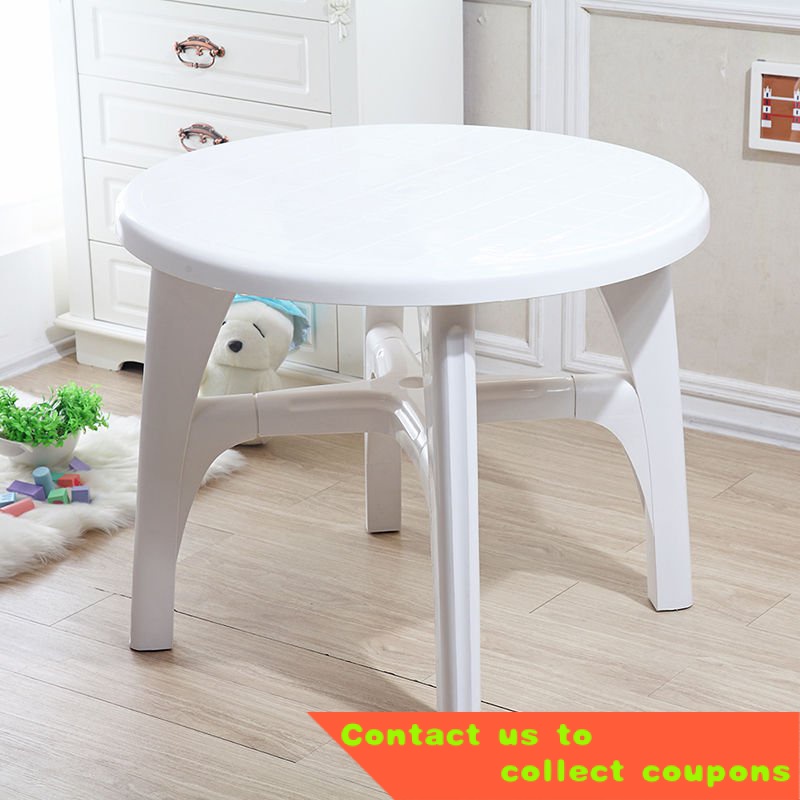 Outdoor Stall Plastic Dining Tables and Chairs Set Beach round Table