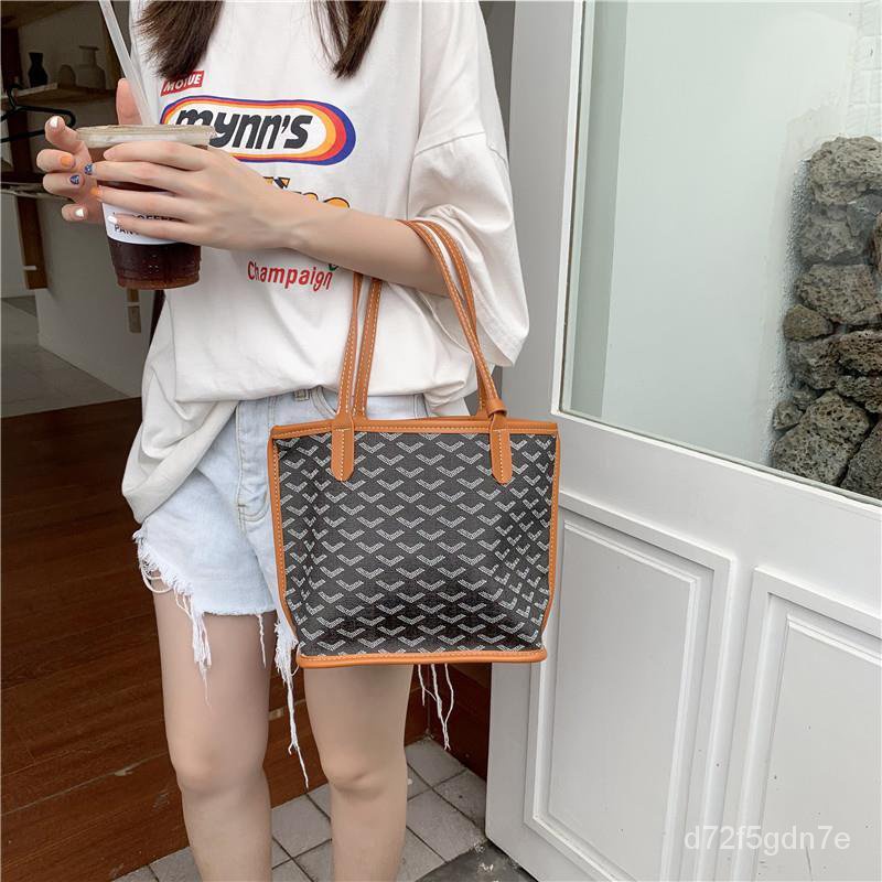 Goyard tote bag Star Female New Style 2020 Korean Dog Vegetable Basket  Shoulder Large Capacity Handbag Small