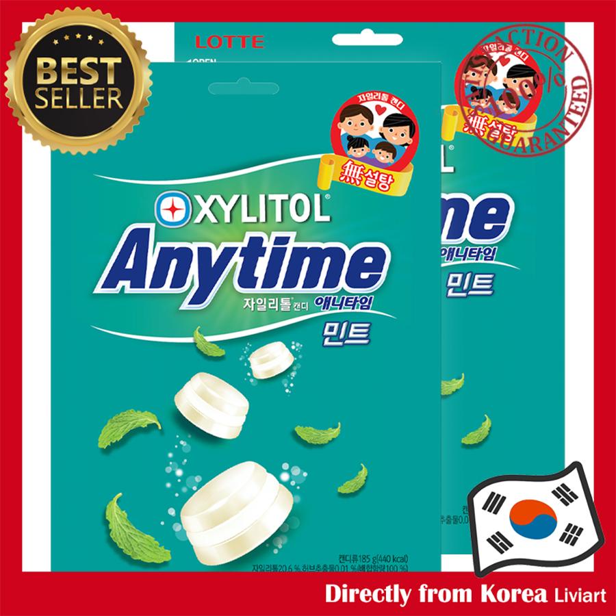 Lotte Anytime Milk Xylitol Mint Candy 185g x 2pcs Shopee Singapore