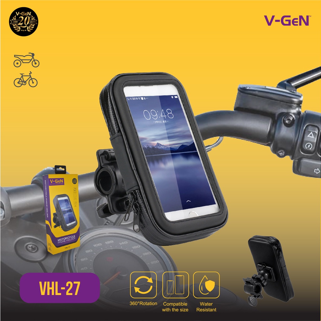 V-GeN Phone Holder Motor Water Resistant VHL-27 VGEN - Gambar 2