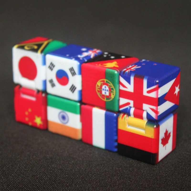 New Unlimited Flip Cube Block Multi-Country Flag Useful Tool for ...