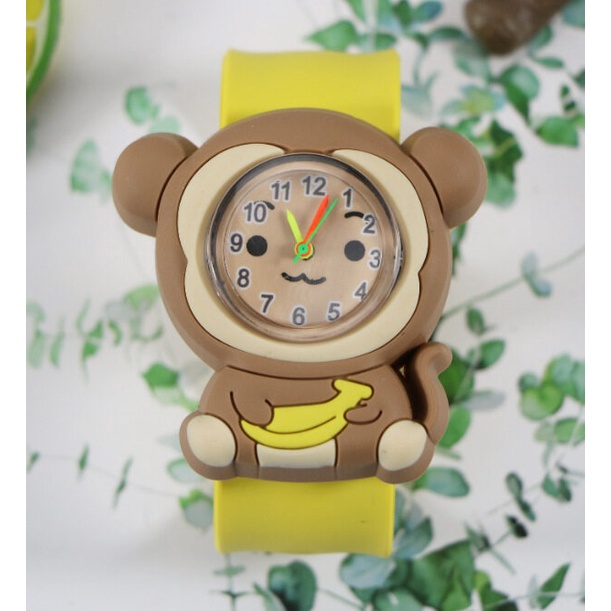 Cartoon Unicorn Pat Wach for Kids Children s Toy Watch Quartz Silicone Snap Ring Snap Watch Gift Shopee Singapore
