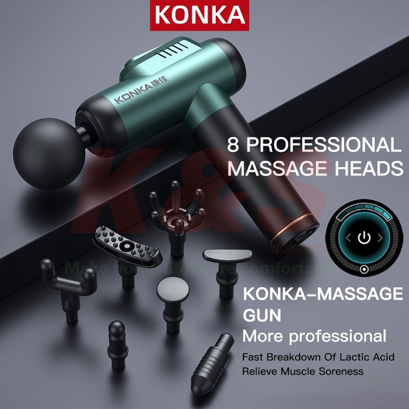Quick Delivery KONKA Massage Gun 8 Massage Heads Professional Fascia ...