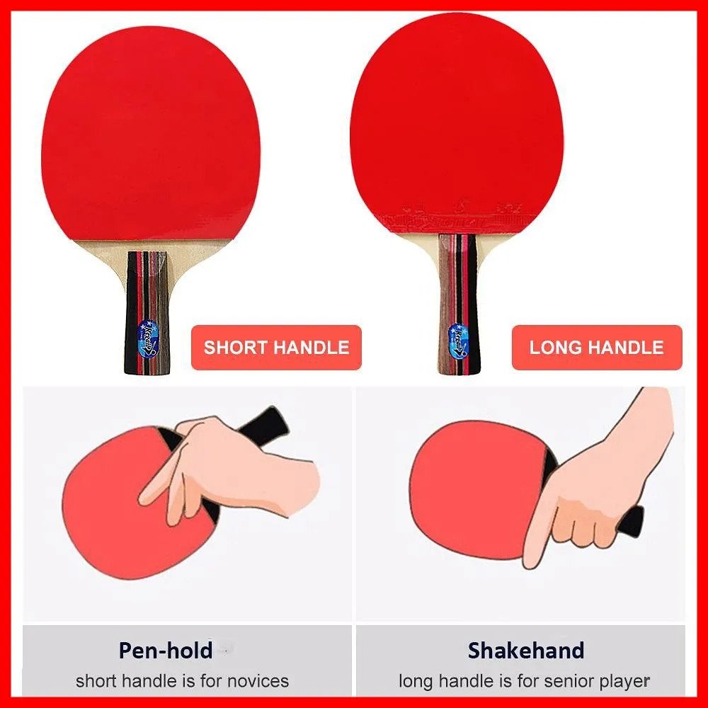 Short Handle Table Tennis Bat Raket Ping Pong Pemegang Pendek REGAIL ...