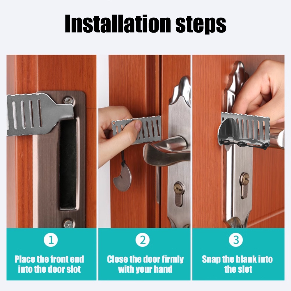 Stainless Lockdown Latch / Portable Safety Latches Metal Door Lock