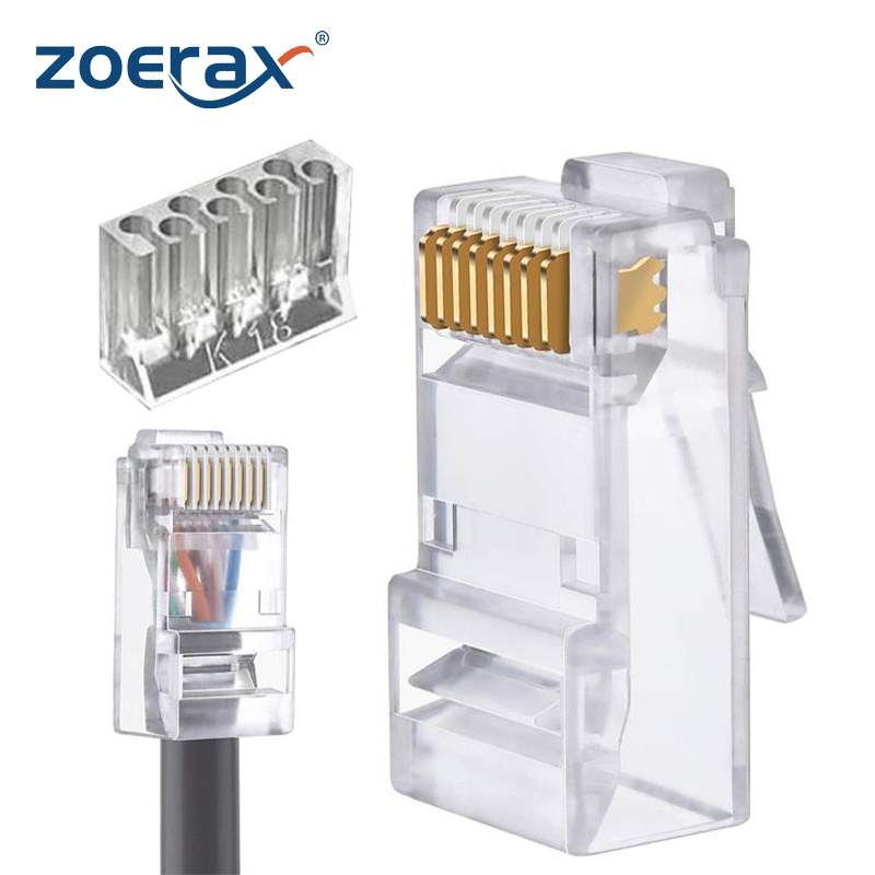 ZoeRax 50PCS Cat6 RJ45 Connectors, Cat 6 2-Piece RJ 45 Ends, UTP 8P8C ...