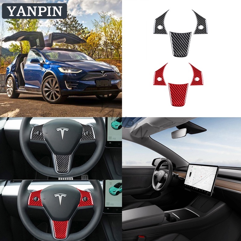 【Right hand drive】Tesla Model 3/Y Carbon Fiber Interior And Exterior Modification Sticker