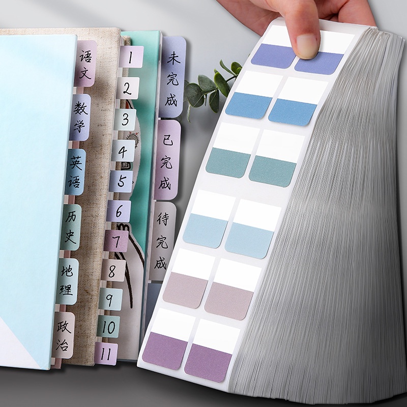 60/120 Sheets Morandi Sticky Notes Transparent Index Label Sticker ...