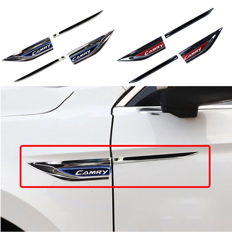 1 Set Stainless Steel Car Door Fender Metal Side Logo Stickers （Left ...