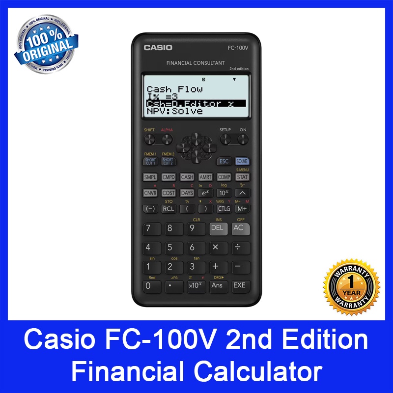 Casio FC100V Financial Calculator. Casio FC 100V. 2nd Edition