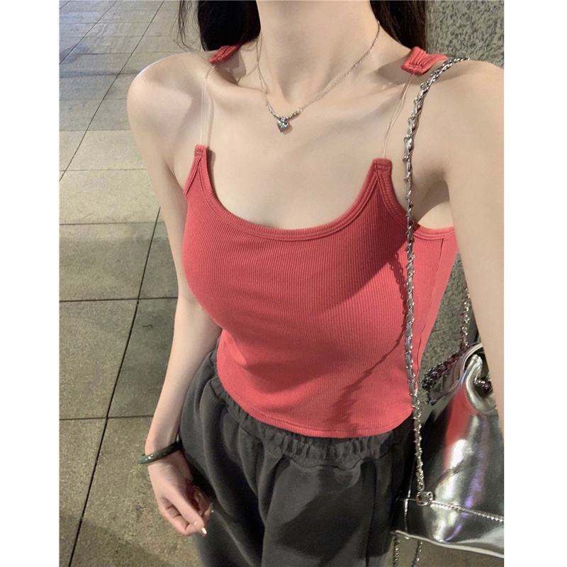 [YDDY]Transparent Invisible Spaghetti-Strap Strap Vest Women's Inner ...